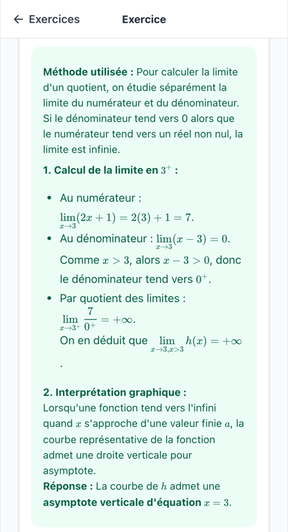 Corrigé pas à pas d'un exercice de limites sur Anta
