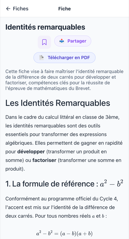Fiche de leçon Anta pour la Terminale
