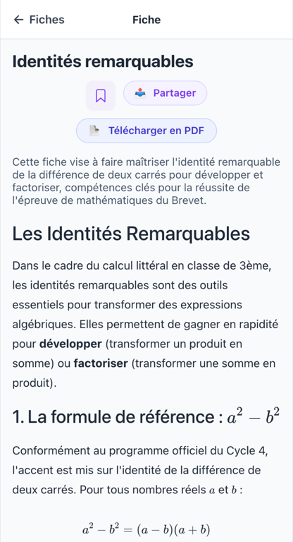 Fiche de mathématiques Anta